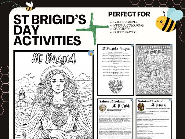 St Brigid of Kildare Reading Comprehension | Irish Saints | Print & Go PDF