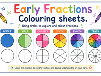Early Fractions Colouring Sheets
