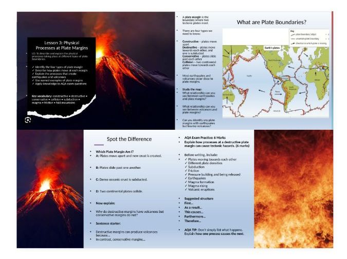 AQA Geography Lesson 3 Plate Boundaries