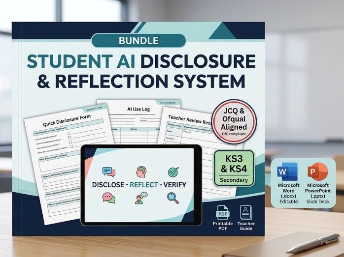 Responsible AI Use in Schools | KS3–KS4 Disclosure & Reflection Pack