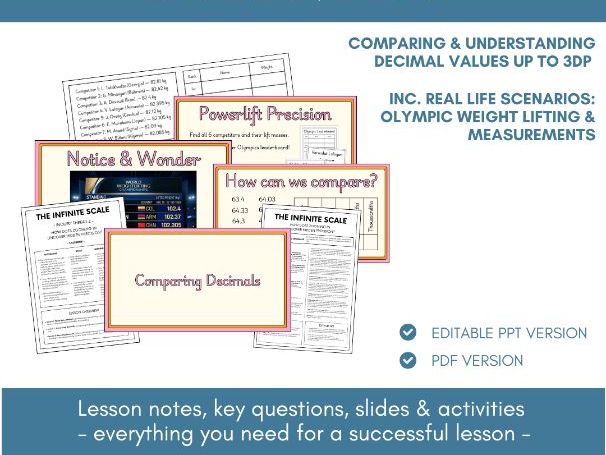 Comparing Decimals | Place Value | Lesson Notes, Slides & Activities