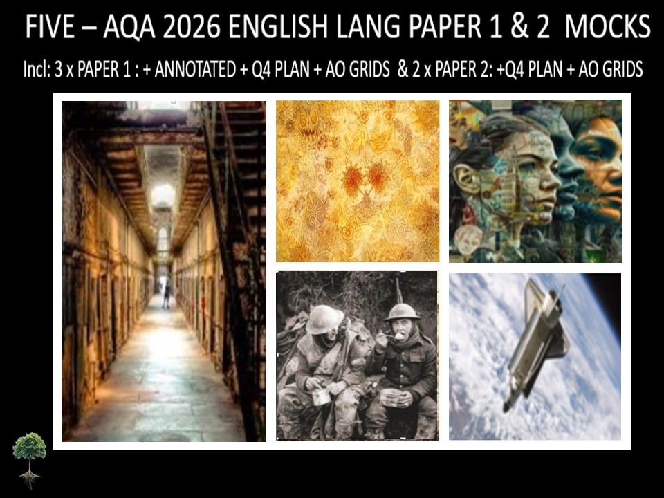 FIVE - AQA PAPER 1 & 2 | 2026 FULL MOCKS | ANNOTATED | Q4 PLAN | AO GRIDS
