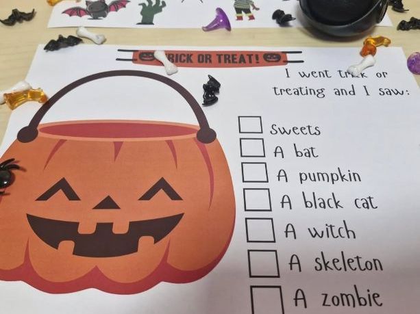 Halloween read and stick