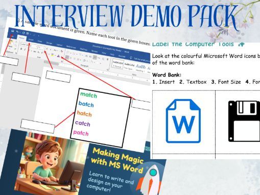 Teaching Interview Demo Pack (Year 2| ICT- MS Word)