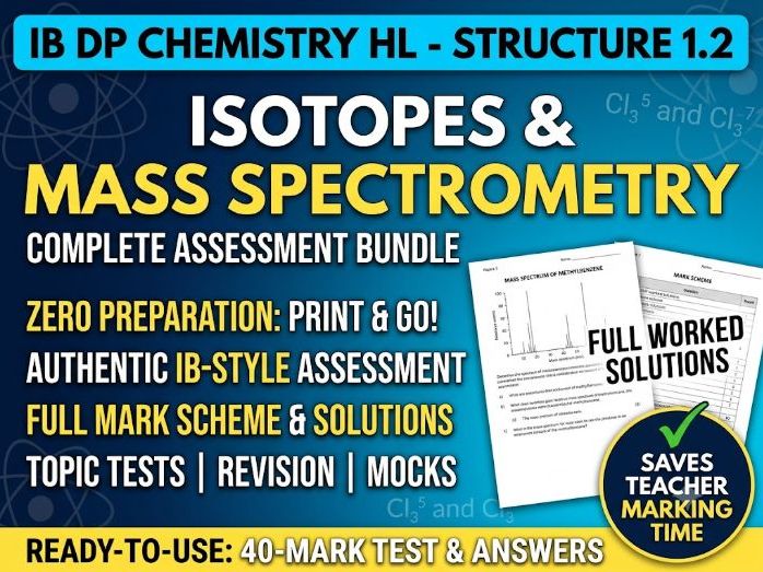 Mass spectrometry 91����t & Answer Key Bundle IB Chemistry