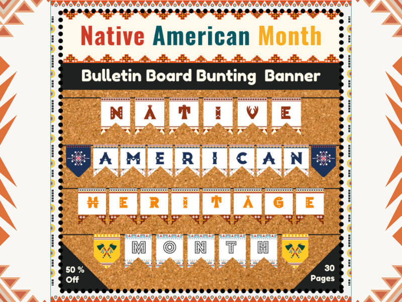Native American Heritage Month Banner Kit : DIY Banner Bunting Kit