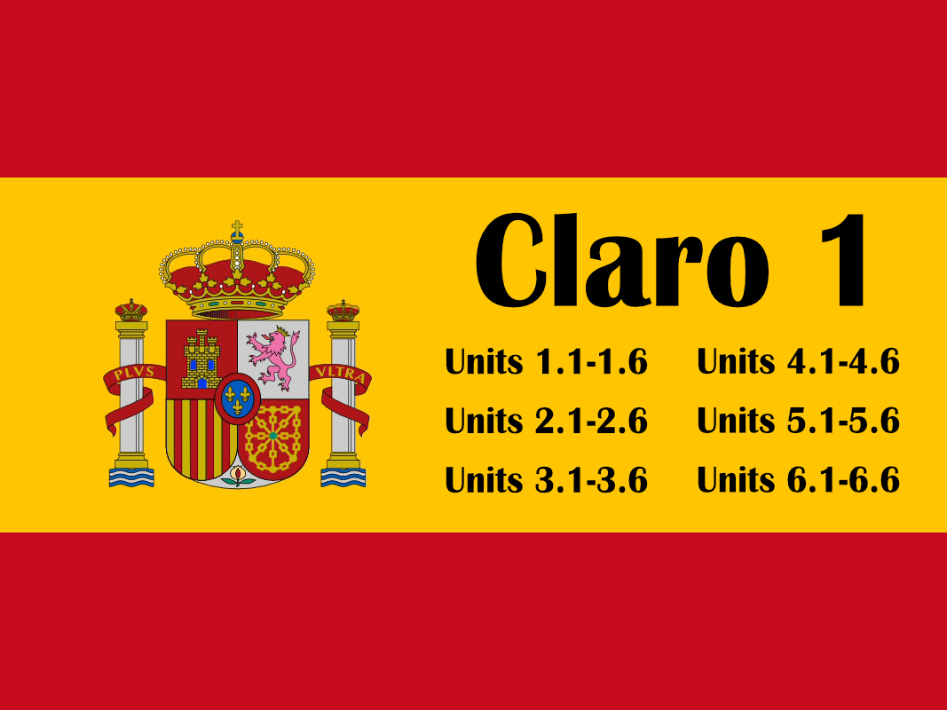 Claro 1 units 1 to 6