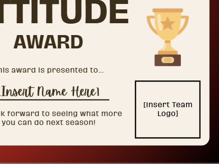 Editable Sports/PE Character Certificates Template