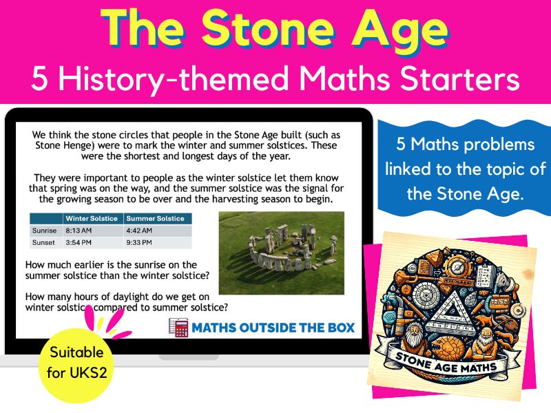 Stone Age Maths Starters for UKS2