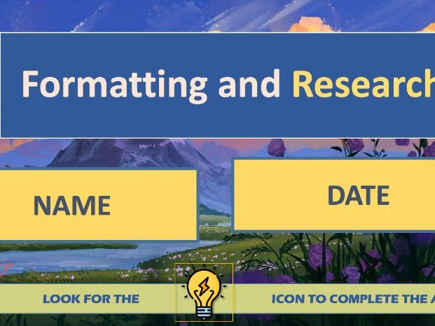 Text Formatting and Online Research Activity | Bold, Italics, Underline and Shapes | KS1–KS2 / SEN