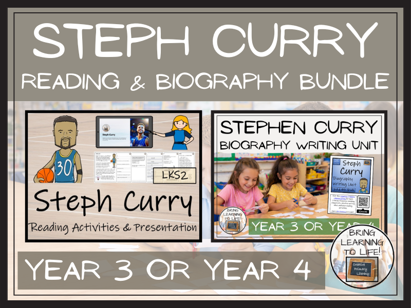 Stephen Curry Reading Comprehension & Biography Bundle | LKS2