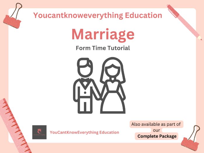 Marriage Tutorial PSHE