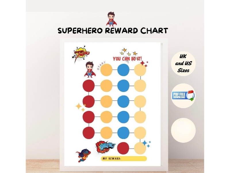 Superhero Reward Chart | EYFS & KS1 Positive Behaviour & Routine Tracker