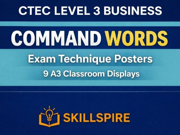 CTEC Level 3 Business - Command Words Posters | Exam Technique Guide ...