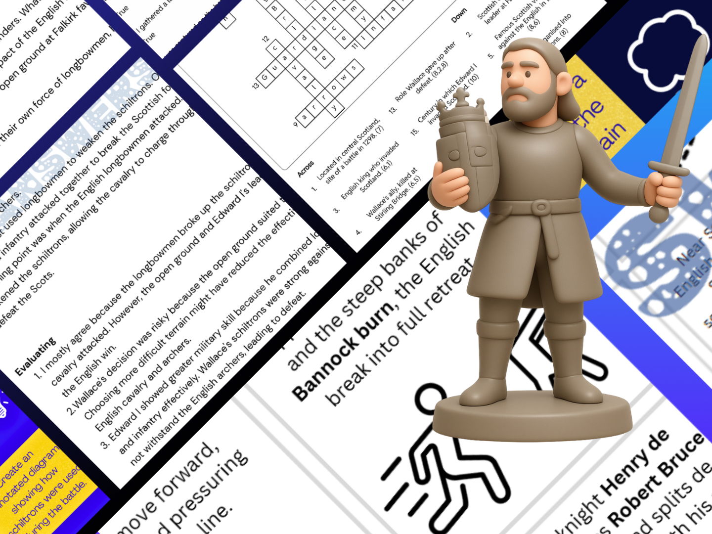 Scottish Wars of Independence - Battles of Falkirk and Bannockburn Lessons Bundle