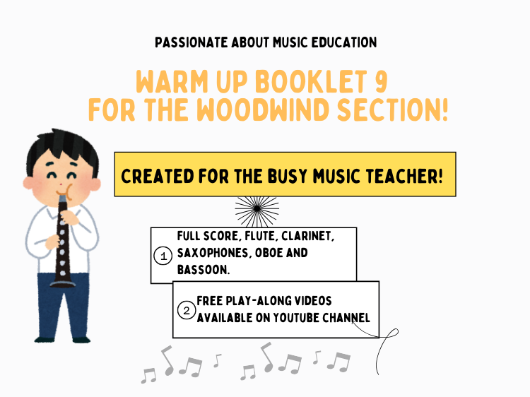 Warm-Ups for Beginner Woodwind Players Set 9 - music