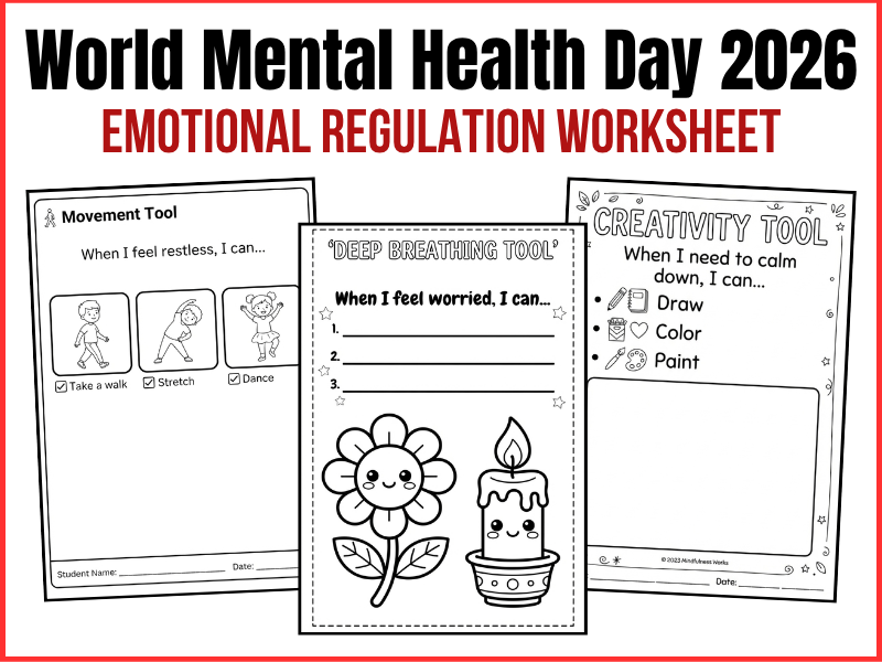 World Mental Health Day 2026 Emotional Regulation Toolbox Worksheet | Wellbeing & PSHE