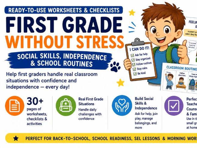 First Grade Without Stress | Social Skills, Independence & School Routines