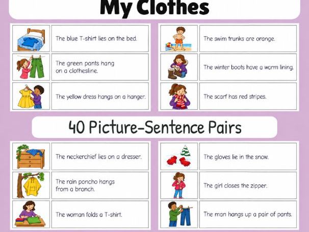 My Clothes | First Sentences | Grades 1-2