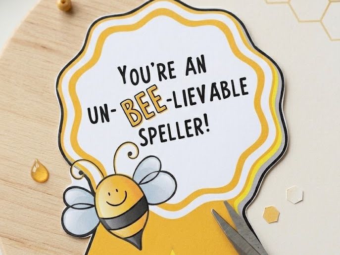 Un-BEE-lievable Speller" Printable Reward Tag, Classroom Bee Theme Award Badge, Instant Download Sch