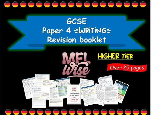 German GCSE Writing revision booklet Higher Edexcel