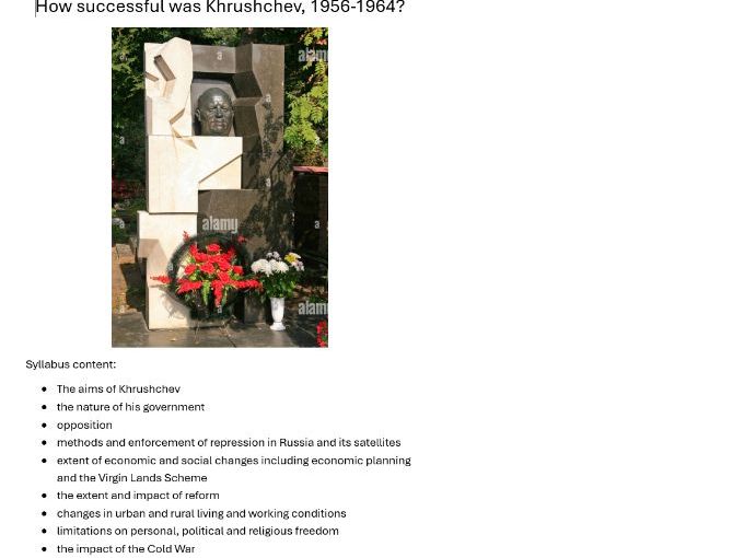Khrushchev lessons OCR Russia 1855-1964