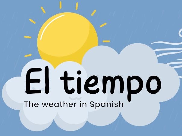Spanish Weather Lesson PowerPoint (El Tiempo) – Editable Presentation