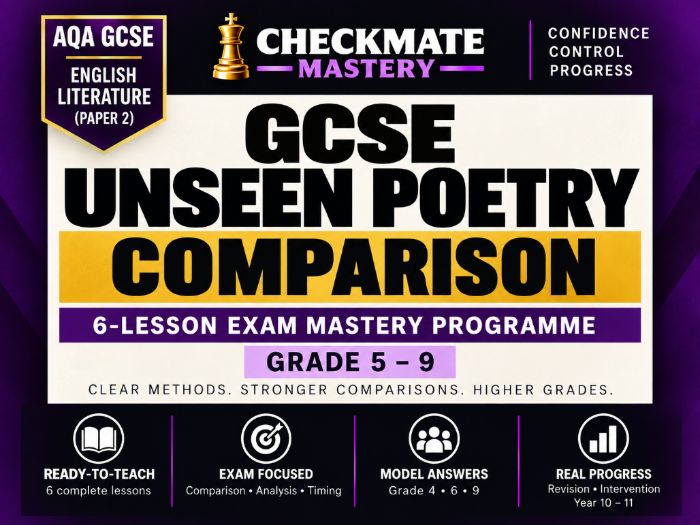 CHECKMATE: GCSE UNSEEN POETRY COMPARISON