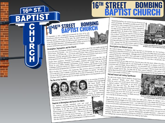 Church Bombing 1963 – Differentiated Texts