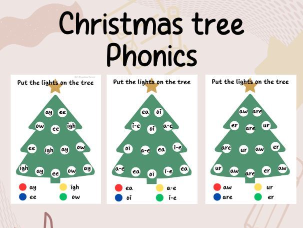 Phonics sounds christmas tree