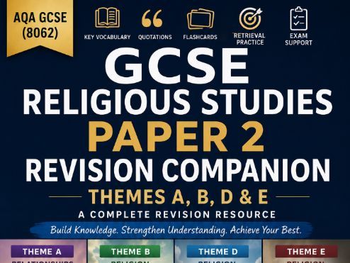 GCSE Religious Studies Paper 2 Revision Companion | Themes A, B, D & E | AQA 8062