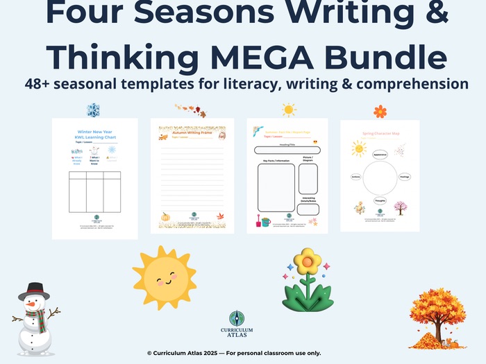 Four Seasons Writing & Thinking MEGA Bundle | 48+ Seasonal Literacy Worksheets (KS1–KS2)
