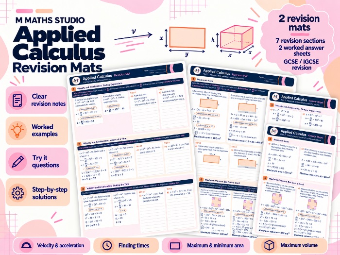 Applied Calculus | A3 Revision Mat