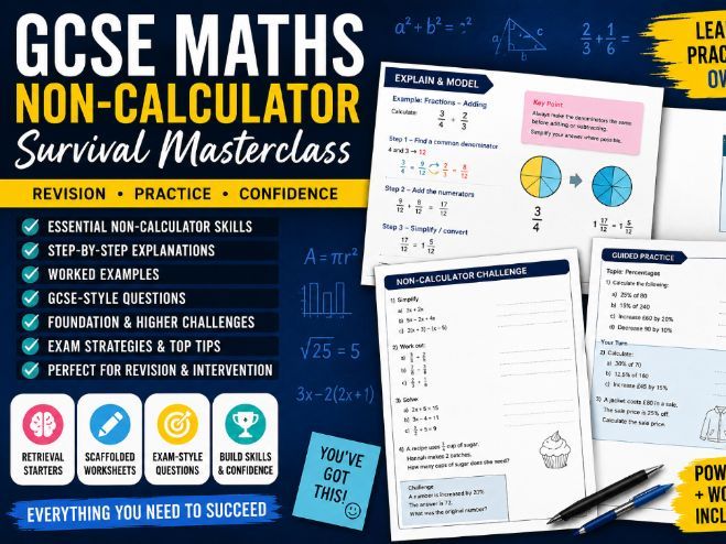 GCSE Maths Non-Calculator Survival Masterclass – Complete Revision & Exam Skills Lesson Pack