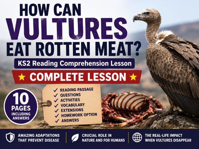 How Can Vultures Eat Rotten Meat? KS2 Lesson