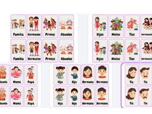 La familia flashcards memory game