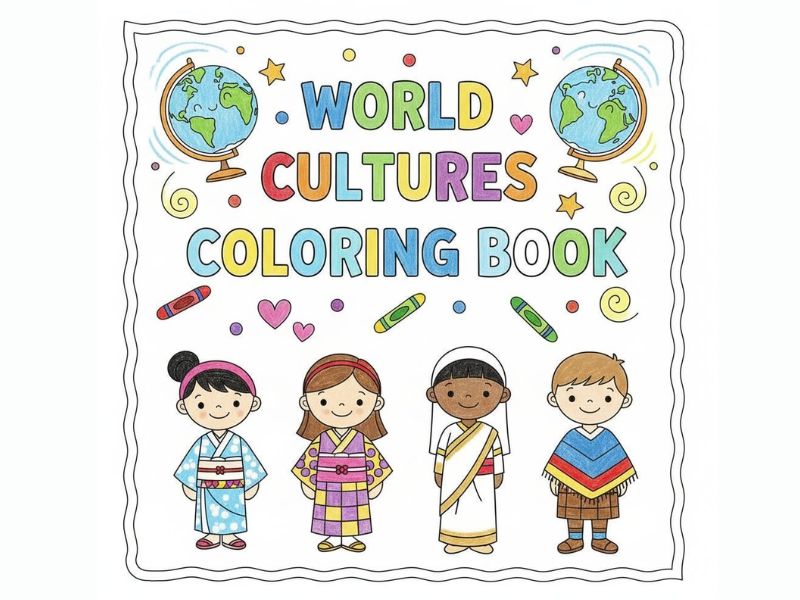 World Cultures Coloring Book