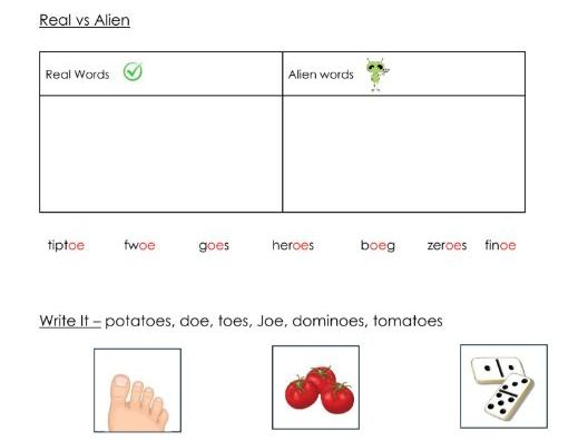 Phonics - oe sound worksheets - Resource bundle