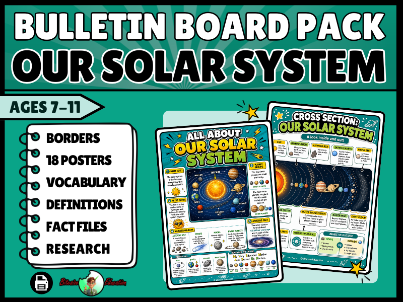 Our Solar System Classroom Display | KS2 Science | Earth & Space Posters & Vocabulary