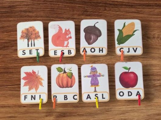 Autumn sound clip flashcards