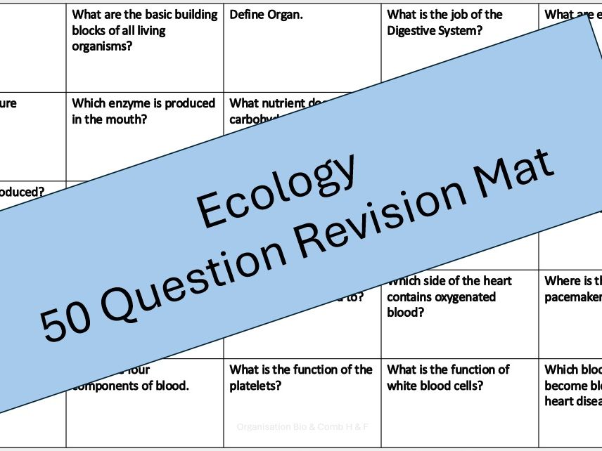 4.7 Ecology Bundle GCSE Q&A Worksheets 8461 & 8464