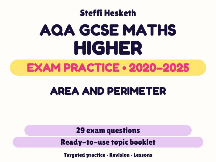AQA GCSE Maths Higher: Area and perimeter Exam Questions | 2020-2025