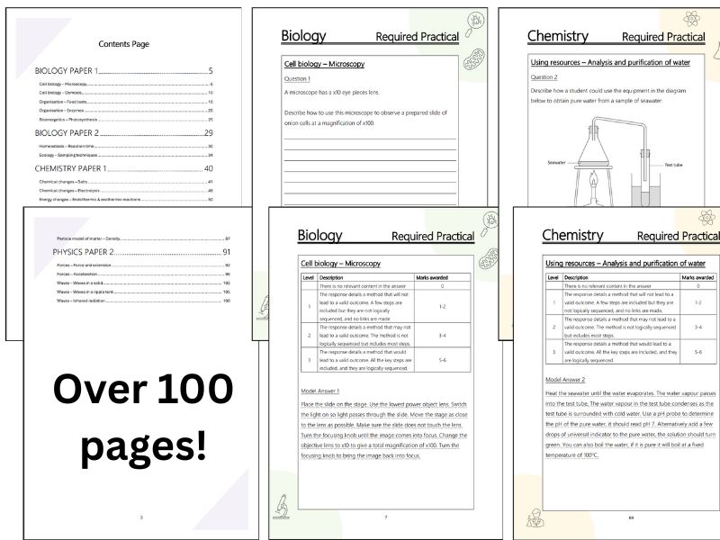 AQA Combined Required practical extended response booklet