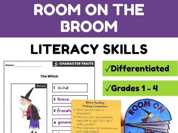Room on the Broom Activities - Reading Comprehension & Literacy Skills Activities - Halloween