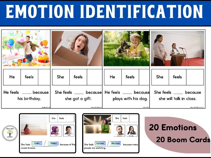 Identifying Emotions Autism Social Skills Cards