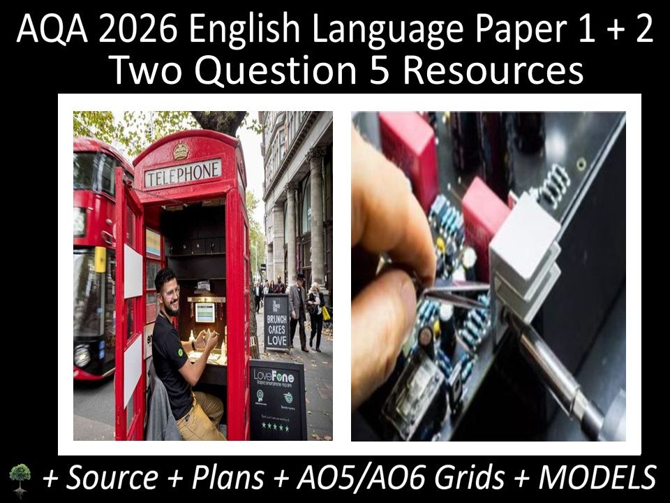 Two Question 5: AQA 2026 English Language Paper 1 + 2 | Resources
