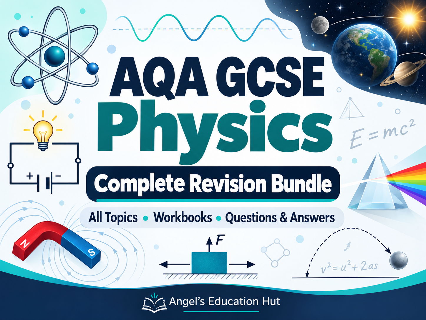AQA GCSE Physics Complete Revision Bundle | All Topics | Workbooks, Exam Questions & Answers