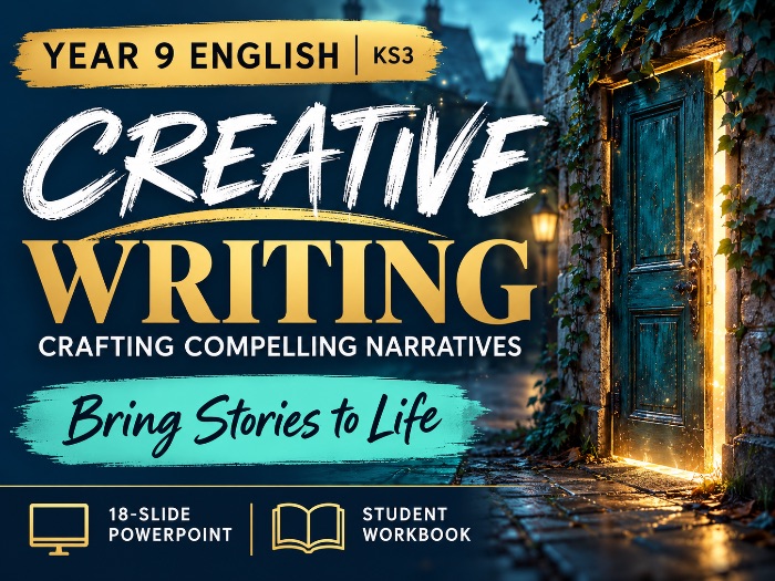 Year 9 Creative Writing & 18-Slide Lesson & Student Workbook