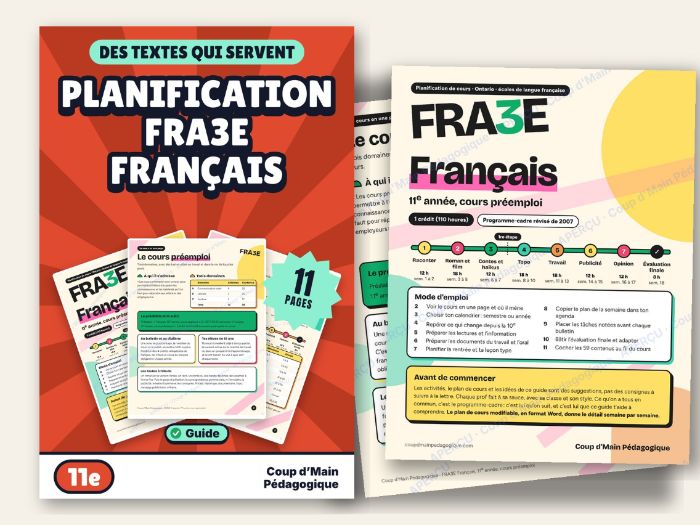 French Course Plan Grade 11 Ontario FRA3E French | Planification FRA3E 11e