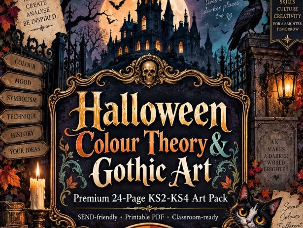 G.C.S.E. Halloween themed Art techniques and processes